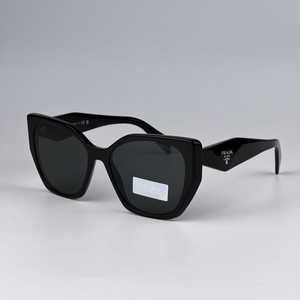 NEW Prada PR19ZS 1AB5S0 Black Dark Grey Women Cat Eye Sunglasses PR 19ZS - Picture 8 of 12